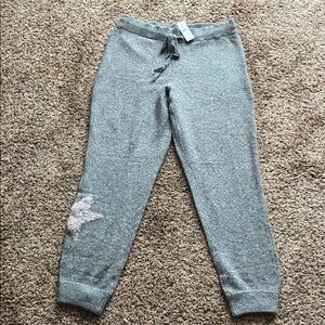 Lou & Grey Gray Sweater Joggers with Star Detail